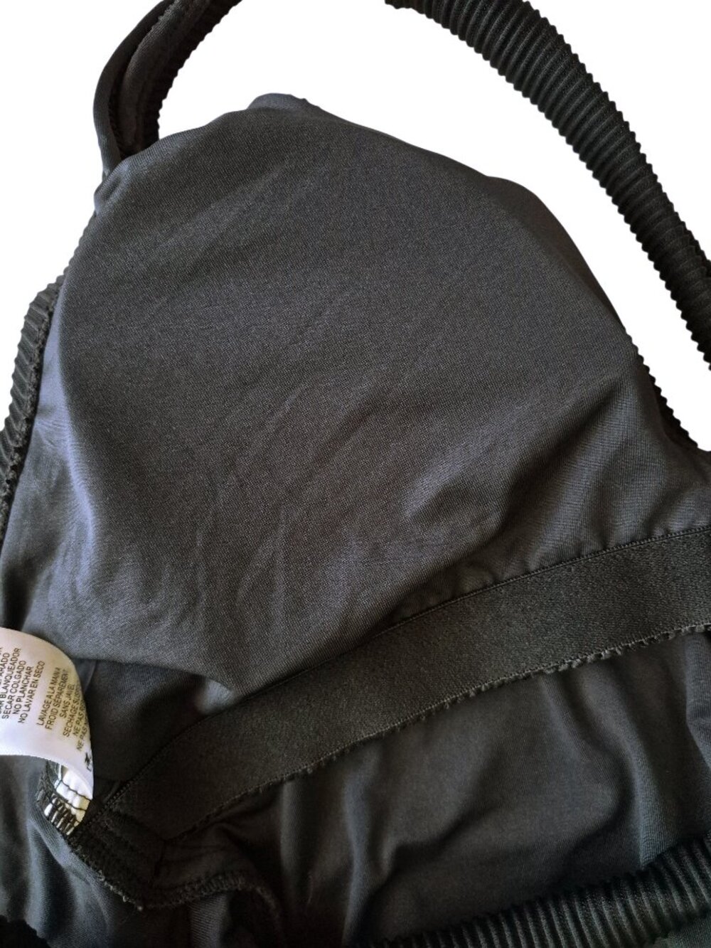 BCBG Paris Like New Adjustable Tie Back Keyhole One Piece Swimsuit Ribbed 2XL - Picture 8 of 16
